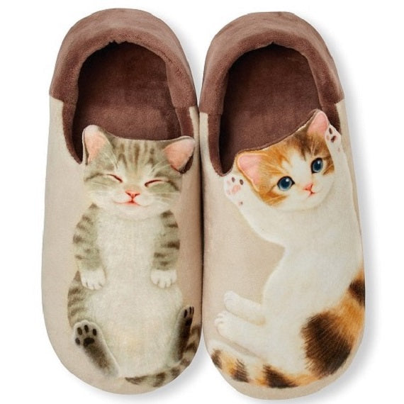 🇯🇵日本 四腳朝天的小貓咪 室內家居拖鞋 Cat Slippers