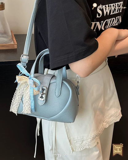 🇯🇵JAPAN ♥ Mini bag with a heart design and a ribbon 心心緞帶蝴蝶結可愛2way袋 ɪᴛᴇᴍ ɴᴏ.：jgat2549