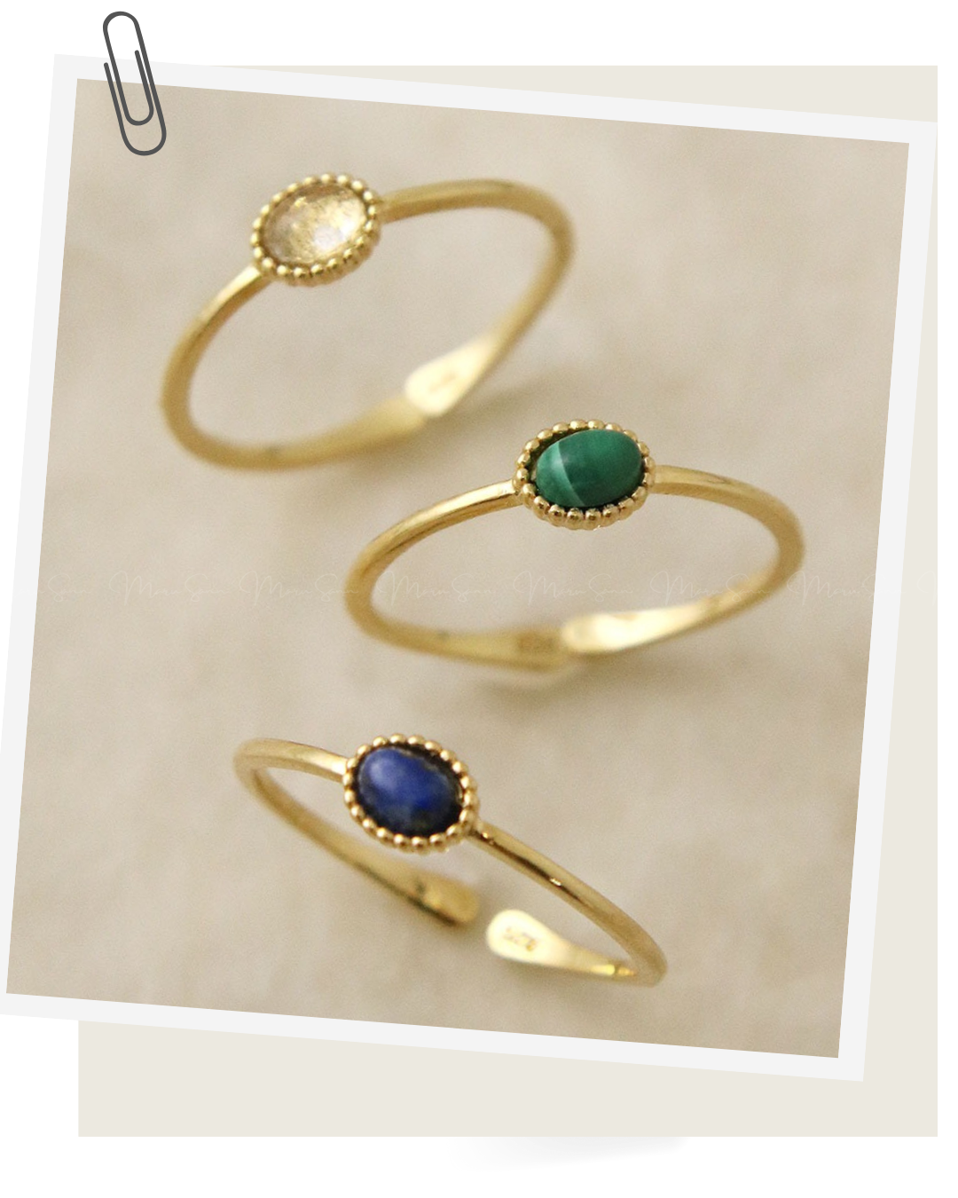 🇯🇵 Japan Silver925 Elegant natural gemstone and power stone silver split ring ◇ 日本 Silver925 優雅天然寶石和能量石銀開合戒指  🔎 ɪᴛᴇᴍ ɴᴏ：SS-jrsvr200