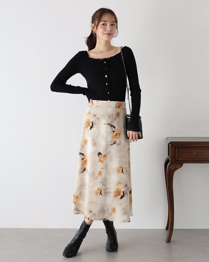 (UK🇬🇧)🇯🇵 JAPAN ♥  Ribbed knit top with square neck and ribbon choker ♥ 蝴蝶結桃心領坑紋 Knit (3色入)  🔎 ɪᴛᴇᴍ ɴᴏ：SS-JS31886