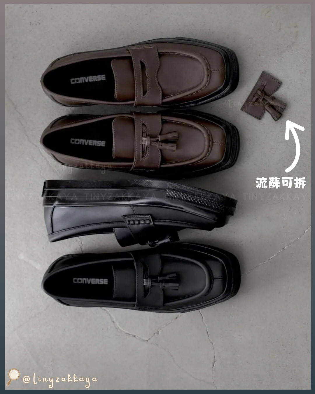🇯🇵日本限定 ♥ CONVERSE All Star Squaretoe Loafer 方頭皮革流蘇樂福鞋 \ 舒服好行！經典方頭設計，瞬間拉高穿搭的辨識度 /