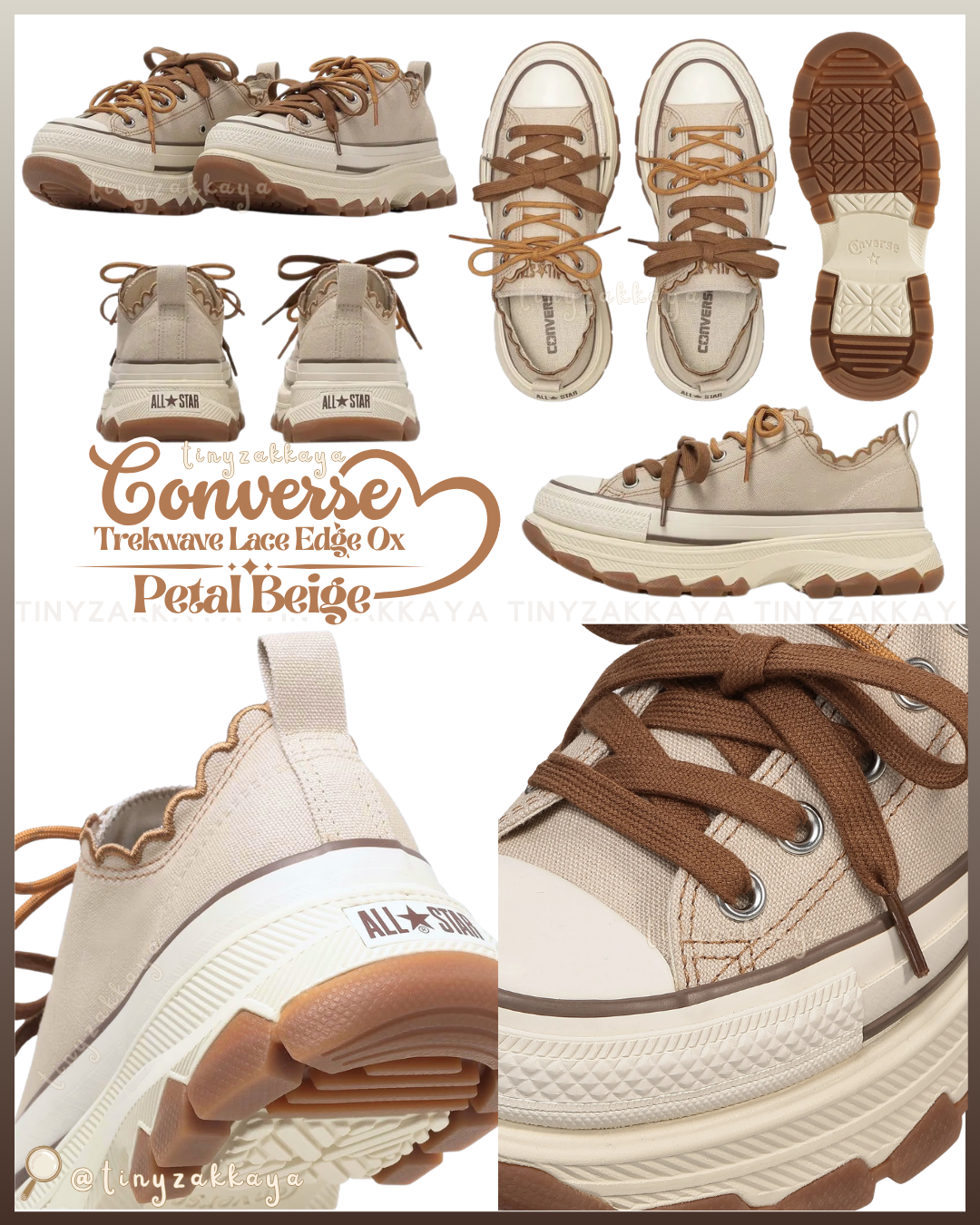 🇯🇵日本限定 ♥ CONVERSE ALL STAR TREKWAVE LACE EDGE OX 荷葉花邊厚底鞋