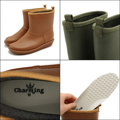 🇯🇵日本 CHARMING 日本製短雨靴 Short Rain Boot 安心の日本製ショート丈ラバーブーツ 突然の雨にも安心