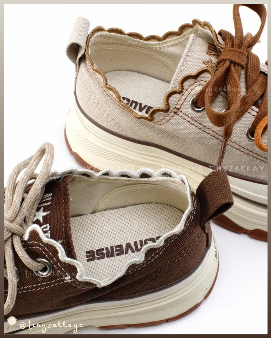🇯🇵日本限定 ♥ CONVERSE ALL STAR TREKWAVE LACE EDGE OX 荷葉花邊厚底鞋