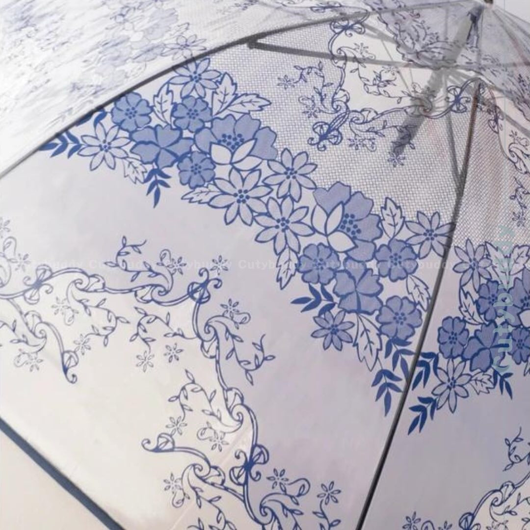 🇯🇵日本 Enchanté Lace pattern fabric umbrella 時尚蕾絲圖案長傘