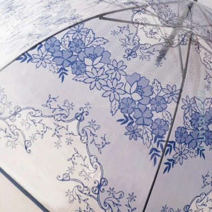 🇯🇵日本 Enchanté Lace pattern fabric umbrella 時尚蕾絲圖案長傘