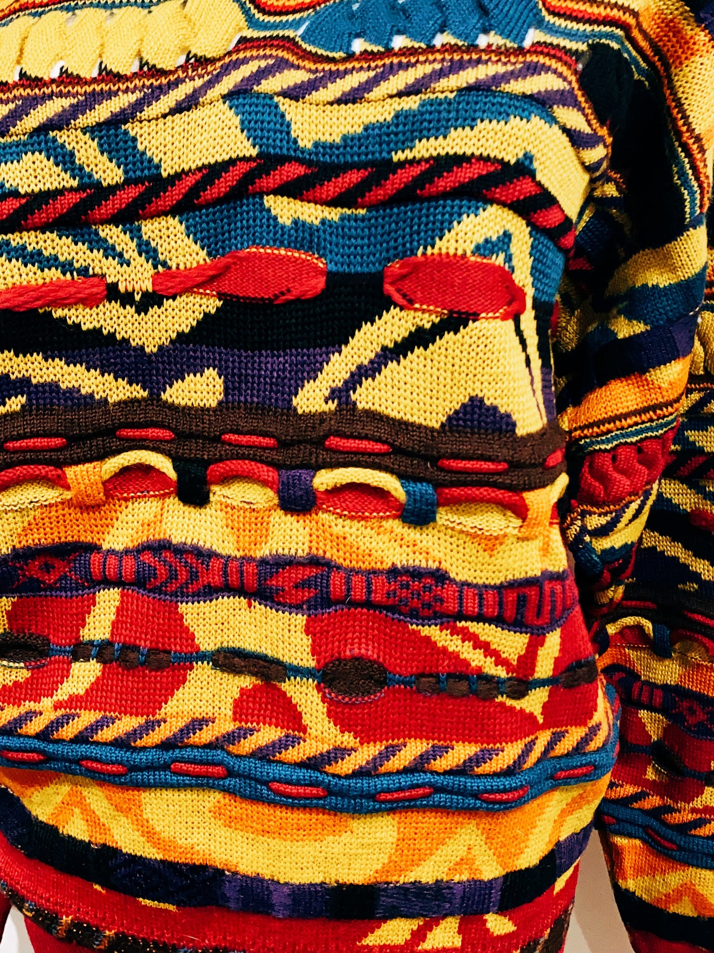 🇯🇵日本古著｜ VintageClothes - 
古瓜紋冷衫 Notorious Sweater  Coogi style 🔍ss-vin378