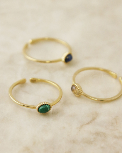 🇯🇵 Japan Silver925 Elegant natural gemstone and power stone silver split ring ◇ 日本 Silver925 優雅天然寶石和能量石銀開合戒指  🔎 ɪᴛᴇᴍ ɴᴏ：SS-jrsvr200