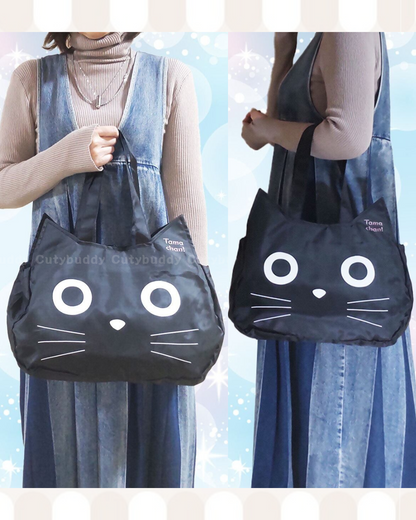 🇯🇵日本 ♡ Tama Chan 貓臉造型環保袋 Tama Chan Cat Face Eco-Friendly Bag たまちゃんフェイス エコバッグ