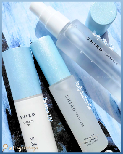 🇯🇵日本 ♥ SHIRO Ice Mint Series 薄荷冷感系列🧊 ✿ Essence UV ✿ Body Mist Extra Cool ✿ Ice Mint Body Lotion Extra Cool