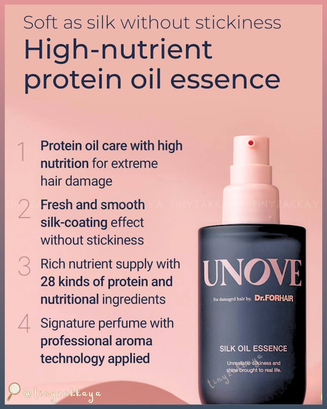 🇰🇷KOREA ♥ UNOVE Silk Oil Essence 70ml 絲滑蛋白質護髮油