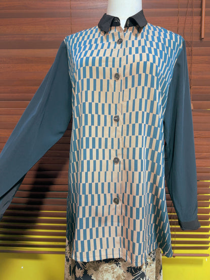 🇯🇵JAPAN Vintage ♡ Clothes(Top/Shirt/Coat/Skirt/Pants/Dress)｜ 🇯🇵日本古著 ♡ 衣服(上衣/花恤/外套/半身裙/褲/連身裙)｜復古矩形花恤 & 斯文花裙 🔎ss-vin24 & ss-vin21