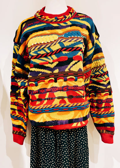 🇯🇵日本古著｜ VintageClothes - 
古瓜紋冷衫 Notorious Sweater  Coogi style 🔍ss-vin378