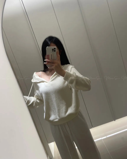 🇰🇷KOREA ♥ 安哥拉羊毛混紡連帽衫（2色）🔎 ɪᴛᴇᴍ ɴᴏ：SS-KSS96904371