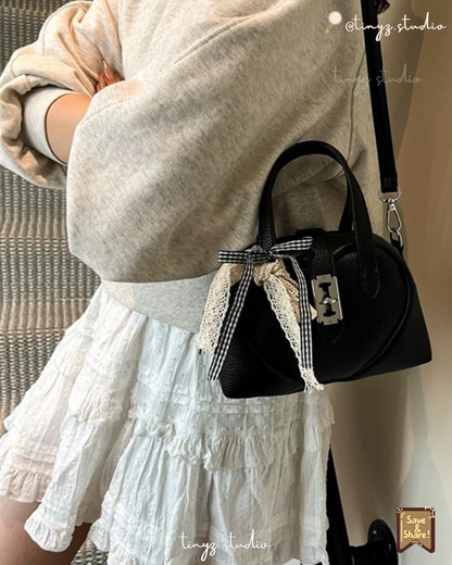 🇯🇵JAPAN ♥ Mini bag with a heart design and a ribbon 心心緞帶蝴蝶結可愛2way袋 ɪᴛᴇᴍ ɴᴏ.：jgat2549