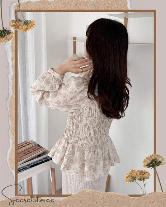 日本🇯🇵 高貴淑女顯瘦橡筋衫 SS-G146317W