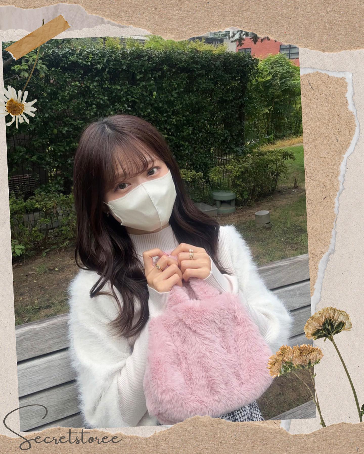 🇯🇵日本｜可愛感滿滿毛毛手挽袋（5色入） SS-btr5280