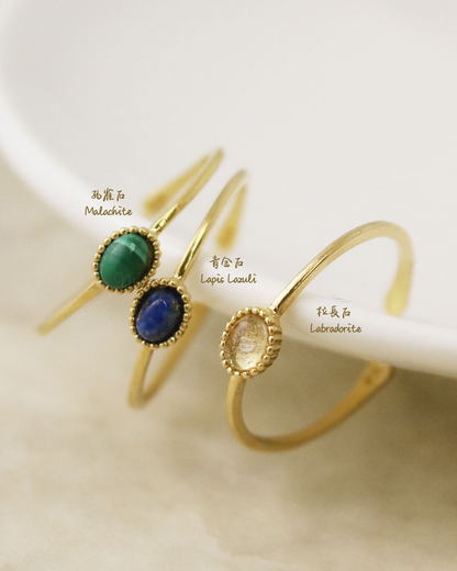 🇯🇵 Japan Silver925 Elegant natural gemstone and power stone silver split ring ◇ 日本 Silver925 優雅天然寶石和能量石銀開合戒指  🔎 ɪᴛᴇᴍ ɴᴏ：SS-jrsvr200