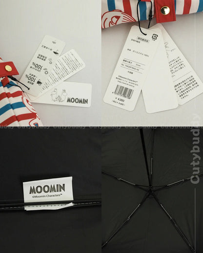 🇯🇵日本 ♡ 2025SS Moomin | Little My folding umbrella 姆明 | 阿美 抗UV抗紫外線晴雨兼用縮骨遮 ムーミン コラボ リトルミイ＆ボーダー柄 晴雨兼用折畳み傘
