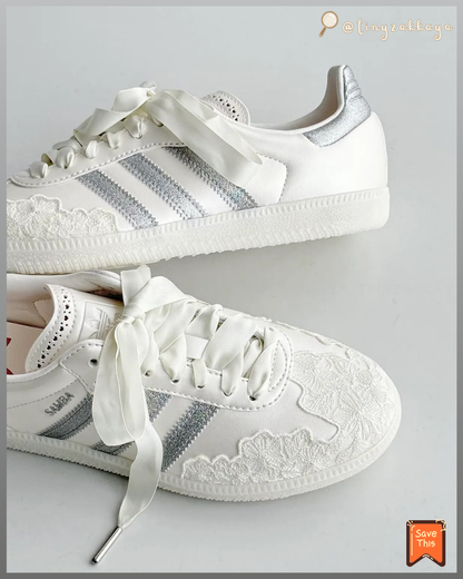 🇯🇵日本 ♥
ADIDAS SAMBA OG 2026年限定 Sneakers
白珠光蕾絲灰銀 銀蔥 奶油白 平底女鞋