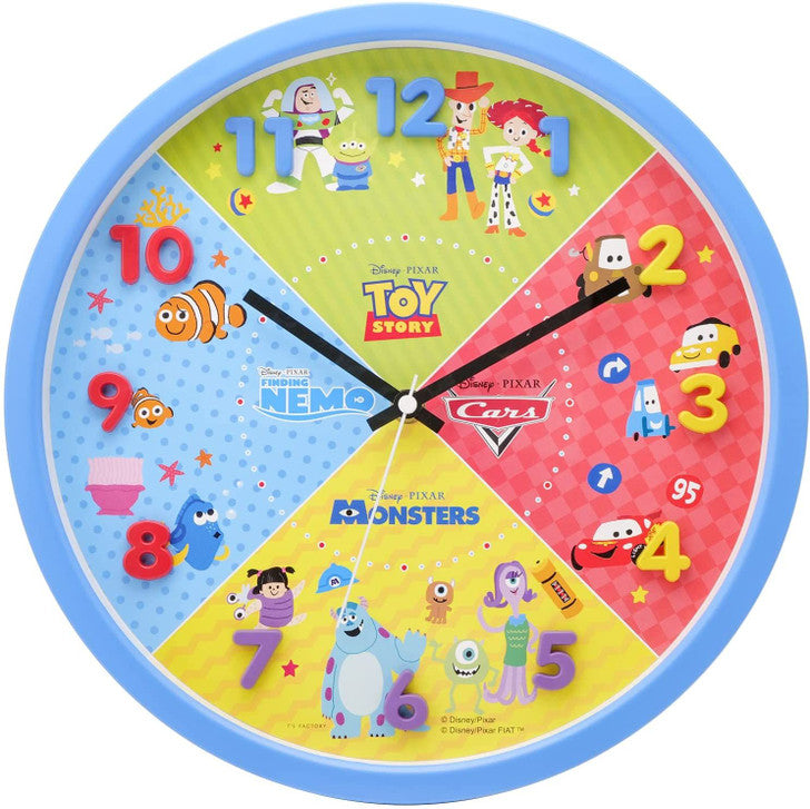 TOY TSORY掛牆鐘 圓形 ディズニー ピクサー アイコンウォールクロック