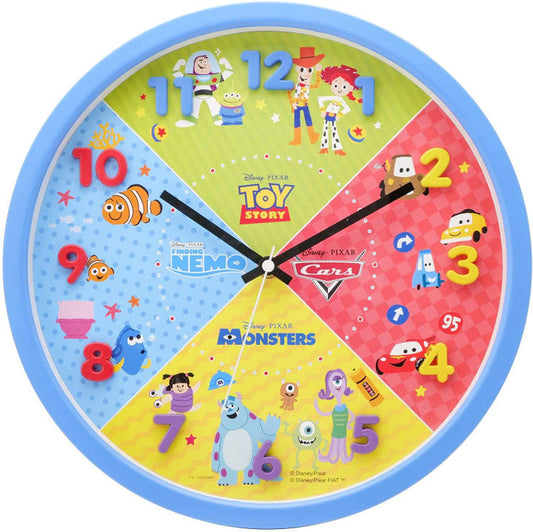 TOY TSORY掛牆鐘 圓形 ディズニー ピクサー アイコンウォールクロック