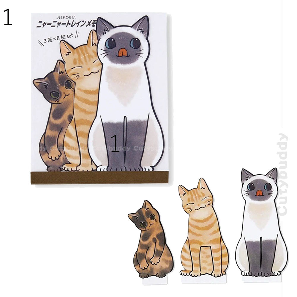 🇯🇵Japan Standing Memo Meow Meow Train Memo created with manga artist Yamano Rinrin Yamano りんりんさんCreative Skewers 3 Cats