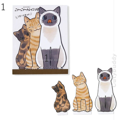 🇯🇵Japan Standing Memo Meow Meow Train Memo created with manga artist Yamano Rinrin Yamano りんりんさんCreative Skewers 3 Cats