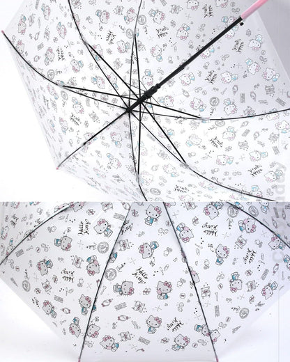 (特價售完即止) 絕版 🇯🇵日本 SANRIO Hello Kitty 膠乳白色長柄雨傘 60cm
