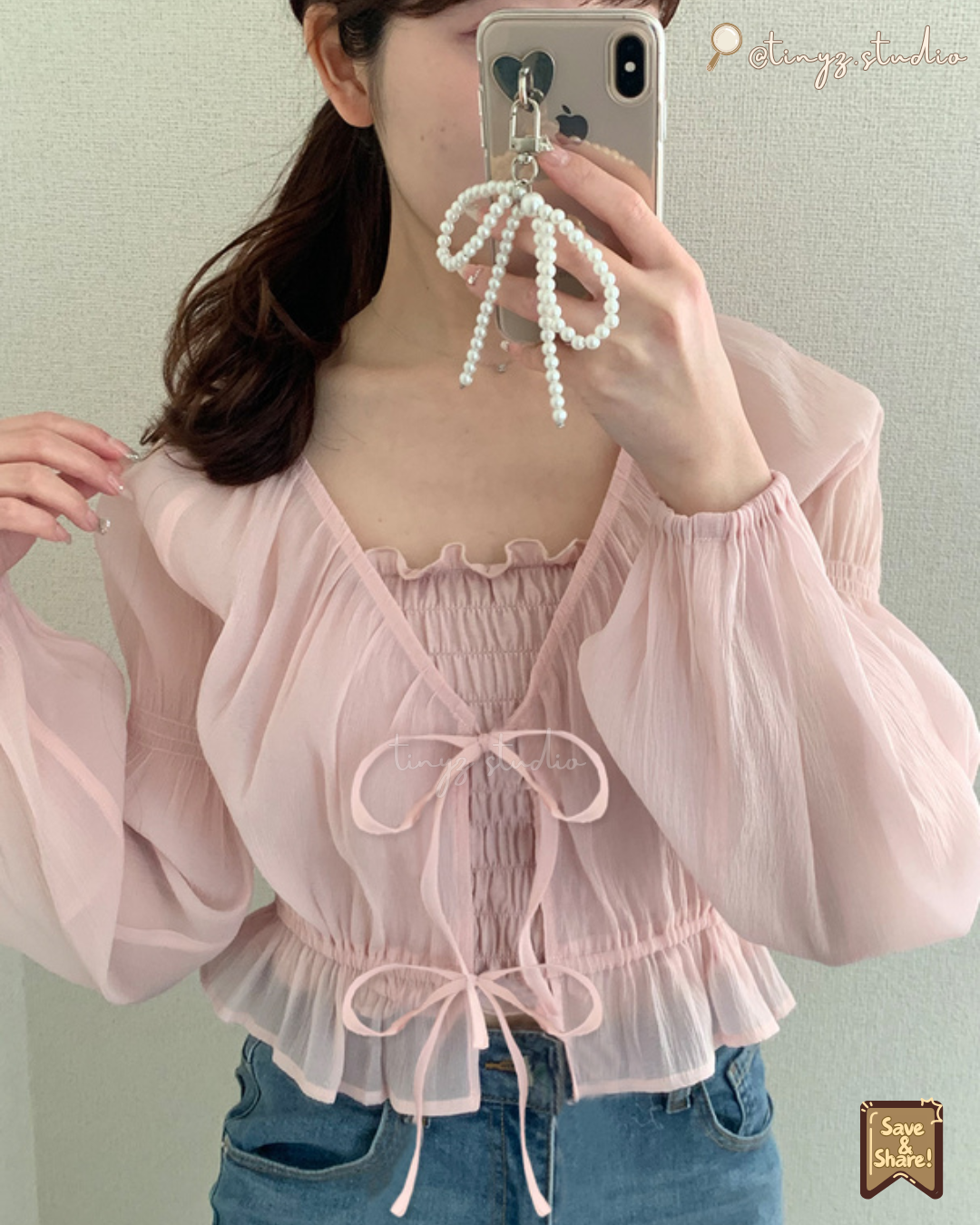 ☁️ 🇯🇵JAPAN ♥ Double Ribbon Chiffon Bolero x Camisole Ensemble 雙緞帶雪紡短外套 x 吊帶背心套裝 jgdk14010