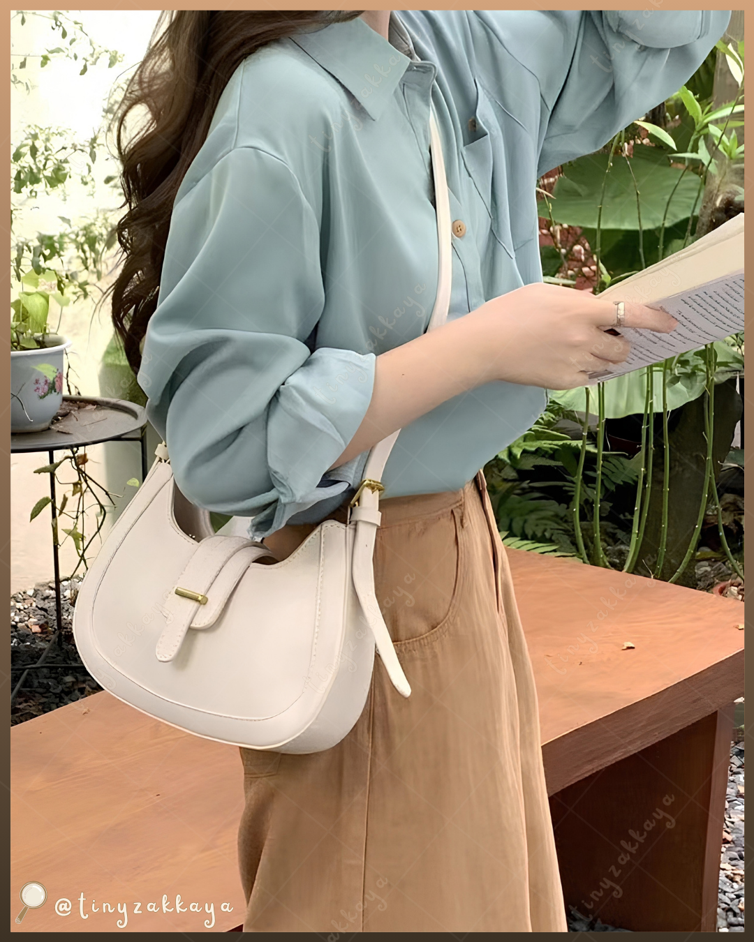 🇯🇵JAPAN ♥ 3-way Retro Leather Saddle Shoulder Bag 3-way 金屬扣環流線馬鞍腋下包 \不挑穿搭風格，最適合日常使用/