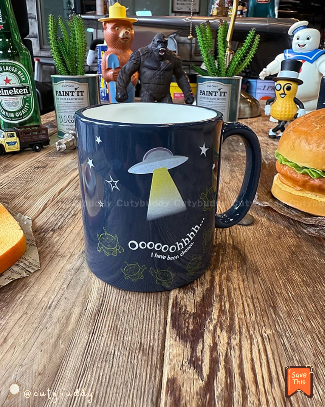🇯🇵日本 ♡ DISNEY Alien 3D Spaceship Ceramic Mug 迪士尼三眼仔太空船杯 ディズニー エイリアン UFOマグ