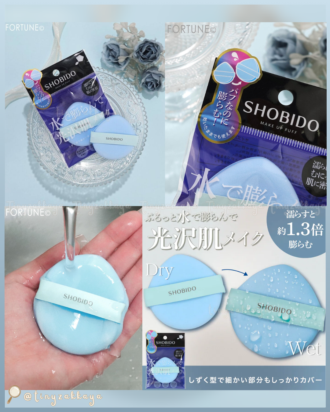 🇯🇵JAPAN ♥ SHOBIDO Wet＆Dry Puff 粧美堂 乾濕兩用粉撲 メイクアップパフ