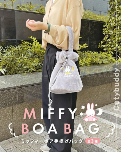 🇯🇵日本 ♡ MIFFY & SNOOPY 索繩手挽袋 handbag  スヌーピー ミッフィー ボア手提げバッグ