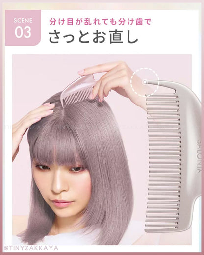 🇯🇵JAPAN ♥ SALONIA Glossy Care Metal Kassa Comb 光澤護髮金屬刮痧梳 サロニア グロッシーケア メタルカッサ コーム ヘアコーム ヘアブラシ