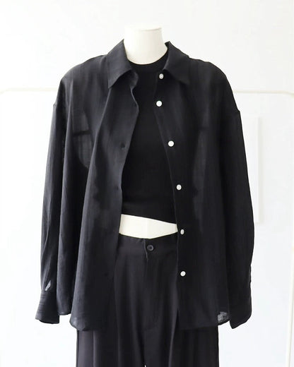 🇯🇵日本 後開衩緞帶蝴蝶結半透襯衫
◇ Japan Back slit ribbon sheer shirt
🔎 ɪᴛᴇᴍ ɴᴏ.： SS-jt274326