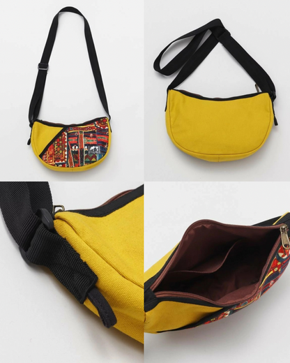 🇯🇵Japan｜Ethnic embroidery crescent side backpack 
◇ Japan Back slit ribbon sheer shirt 🔎 ɪᴛᴇᴍ ɴᴏ.： SS-jr445246 