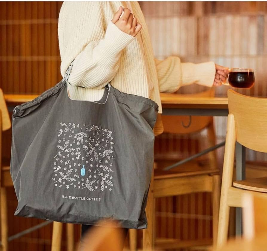 🇯🇵日本 BLUE BOTTLE x BALL & CHAIN tote bag eco bag 刺繡環保袋  エンブロイダリーエコバッグ - コーヒーリーブス