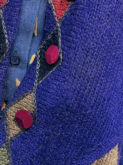 🇯🇵日本古著｜閃金邊寶石形圖案長外套
🔎 ss-vin004