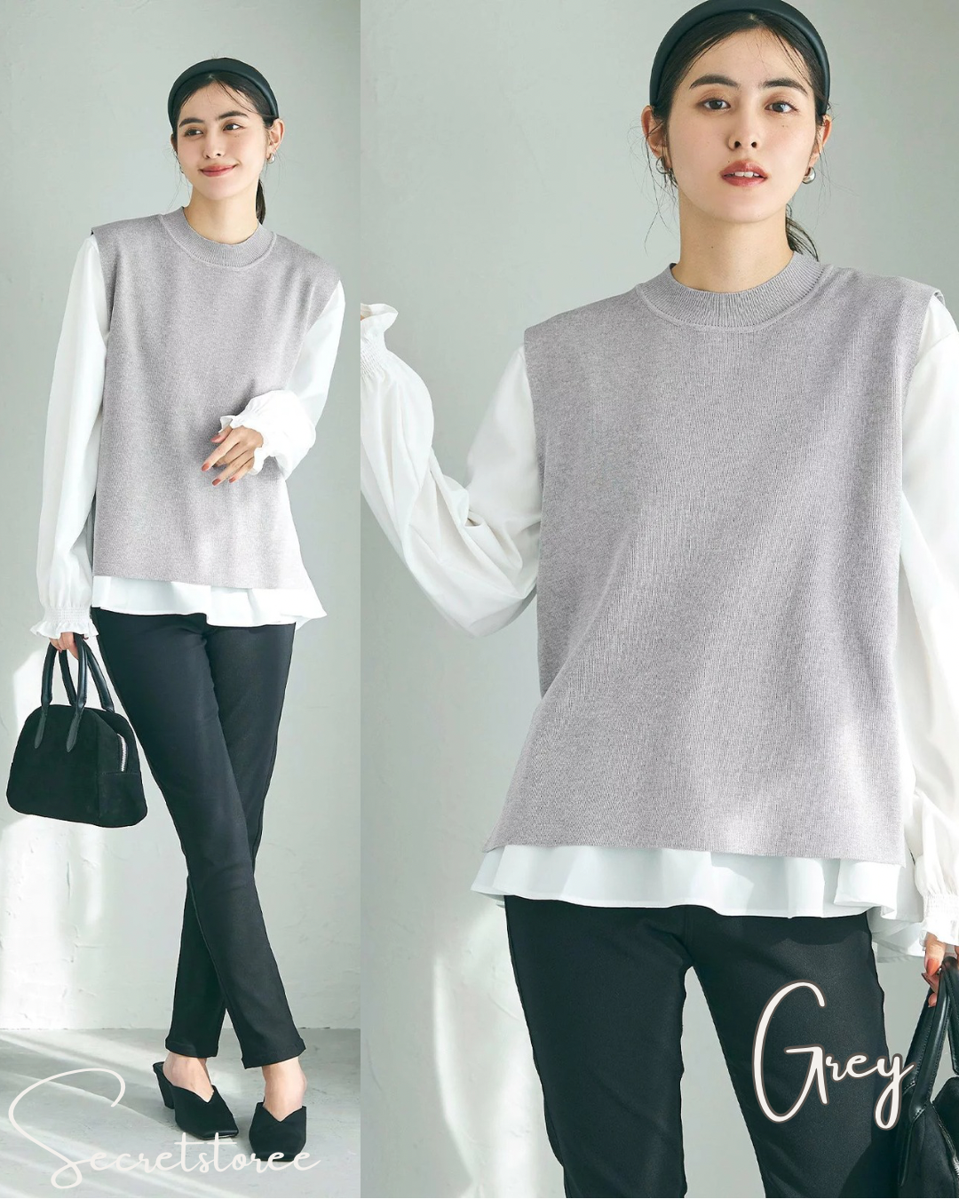 🇯🇵 日本 背心套裝襯衫
Vest set blouse

🔎 ɪᴛᴇᴍ ɴᴏ.： SS-jrbj6407_16