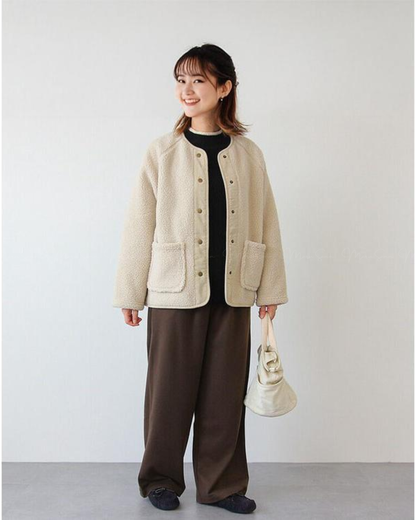 (UK🇬🇧)🇯🇵 JAPAN ♥ iro no hi Lambswool coat  ♥ 羊羔絨外套 🔎 ɪᴛᴇᴍ ɴᴏ：SS-JS25706