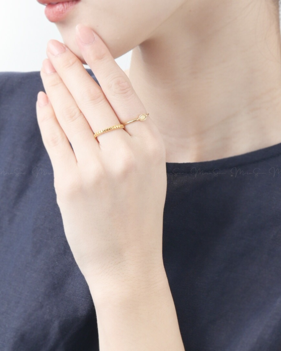 🇯🇵 Japan Silver925 Elegant natural gemstone and power stone silver split ring ◇ 日本 Silver925 優雅天然寶石和能量石銀開合戒指  🔎 ɪᴛᴇᴍ ɴᴏ：SS-jrsvr200