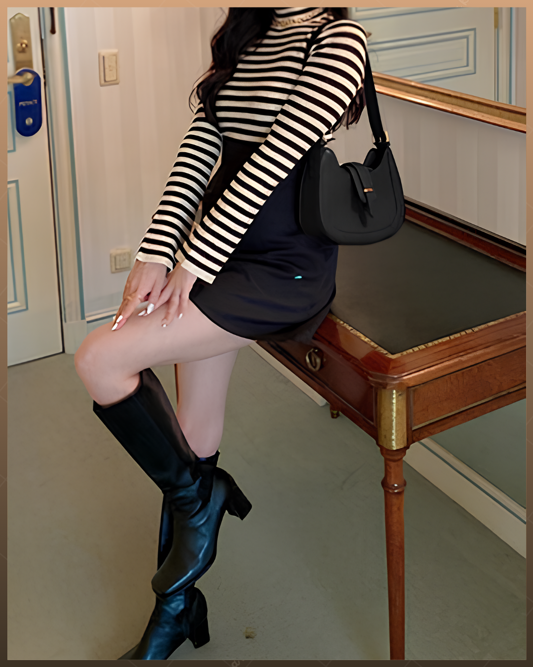 🇯🇵JAPAN ♥ 3-way Retro Leather Saddle Shoulder Bag 3-way 金屬扣環流線馬鞍腋下包 \不挑穿搭風格，最適合日常使用/