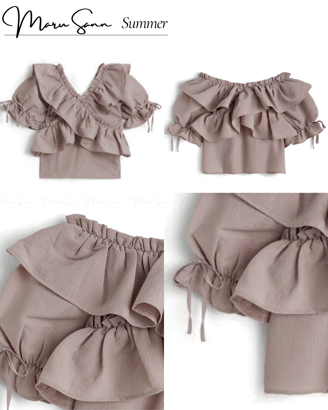 🇯🇵日本 2-Way雙向交叉荷葉邊襯衫上衣 ◇ Japan 2-Way Cross Frill Blouse 🔎 ɪᴛᴇᴍ ɴᴏ：SS-jgpm7140