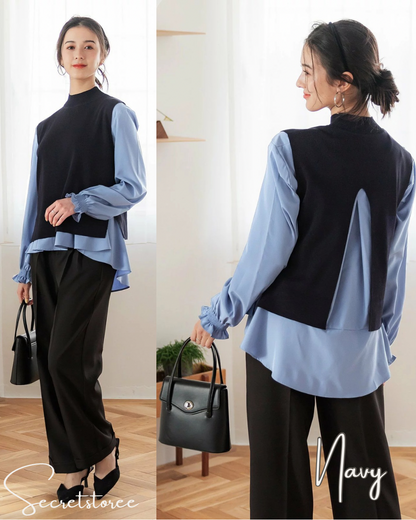 🇯🇵 日本 背心套裝襯衫
Vest set blouse

🔎 ɪᴛᴇᴍ ɴᴏ.： SS-jrbj6407_16