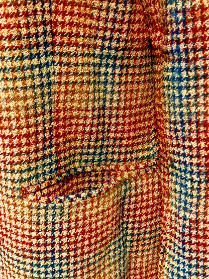 🇯🇵日本古著｜VintageClothes - 細彩色格紋羊毛西裝套裝 suit 🔎 ss-vin389