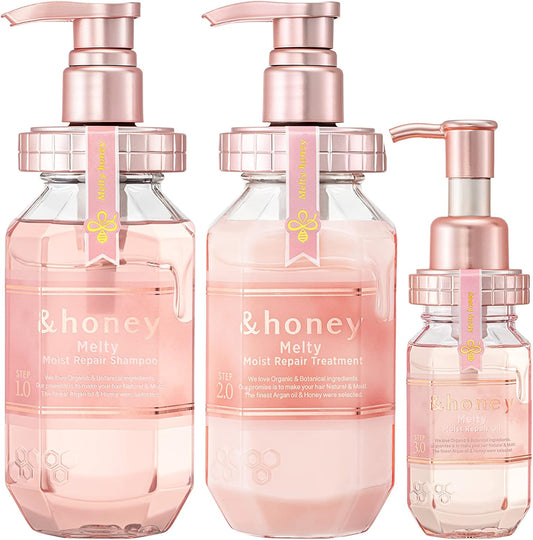 🇯🇵日本 &Honey Melty 洗髮護髮套裝 &Honey 洗髮水 護髮素 髮尾油 &honey Hair Oil & honey Hair & hair oil Pack set