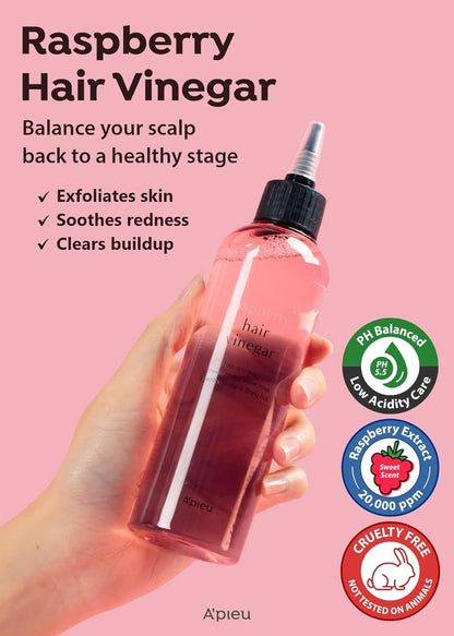 🇰🇷韓國 APIEU 覆盆子果醋 頭皮營養護髮液 Scalp Hair Vinegar (Mint/Raspberry) 200ML