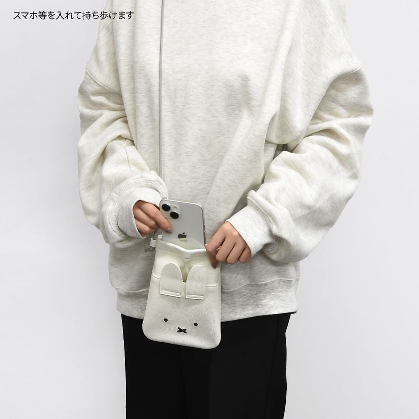 🇯🇵Japan♡ Miffy IIIIpocket Smartphone Mobile Phone Bag Pouch Lightweight Mini Side Crossbody Bag Shoulder Smartphone Mobile Phone Bag Pouchイーポケットグルマンディーズミッフィーダイカットスマートフォンポーチフェイス