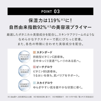 🇯🇵日本 ♥ &be UV Primer Rich Moist SPF50+PA++++ 三效合一防曬提亮高效保濕妝前隔離乳 \ 集亮膚修護、防曬和精華於一身，搽完即刻有自然水潤光澤肌 ‪/ UVプライマーリッチモイスト